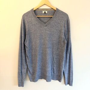 Old Navy Men's Heather Blue V-Neck Sweater